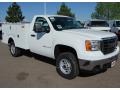 Summit White 2009 GMC Sierra 2500HD Work Truck Regular Cab 4x4 Chassis Commercial Utility