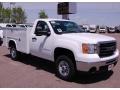 2009 Summit White GMC Sierra 2500HD Work Truck Regular Cab 4x4 Chassis Commercial Utility  photo #1