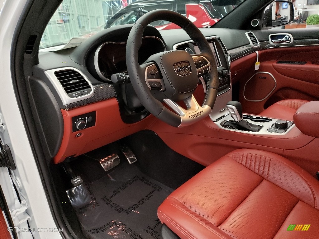 Black/Ruby Red Interior 2018 Jeep Grand Cherokee Trackhawk 4x4 Photo #129925894