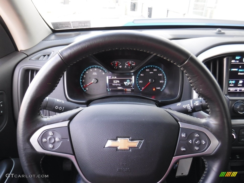 2018 Chevrolet Colorado ZR2 Extended Cab 4x4 Jet Black Steering Wheel Photo #129927526