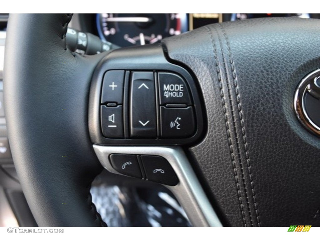 2019 Toyota Highlander Limited AWD Black Steering Wheel Photo #129927874