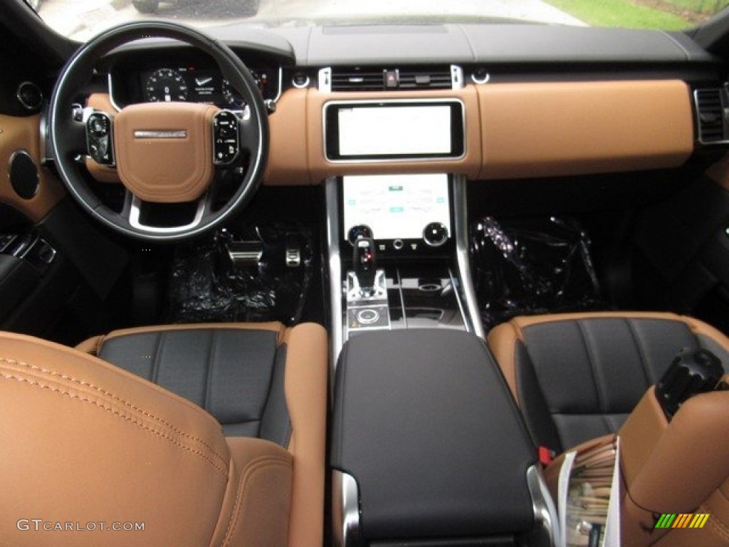 2019 Land Rover Range Rover Sport HSE Dynamic Ebony/Vintage Tan Dashboard Photo #129928822