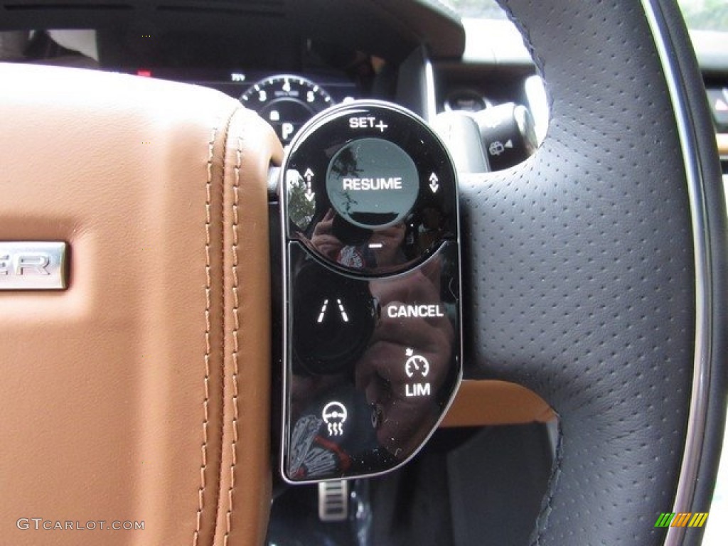 2019 Land Rover Range Rover Sport HSE Dynamic Ebony/Vintage Tan Steering Wheel Photo #129929215