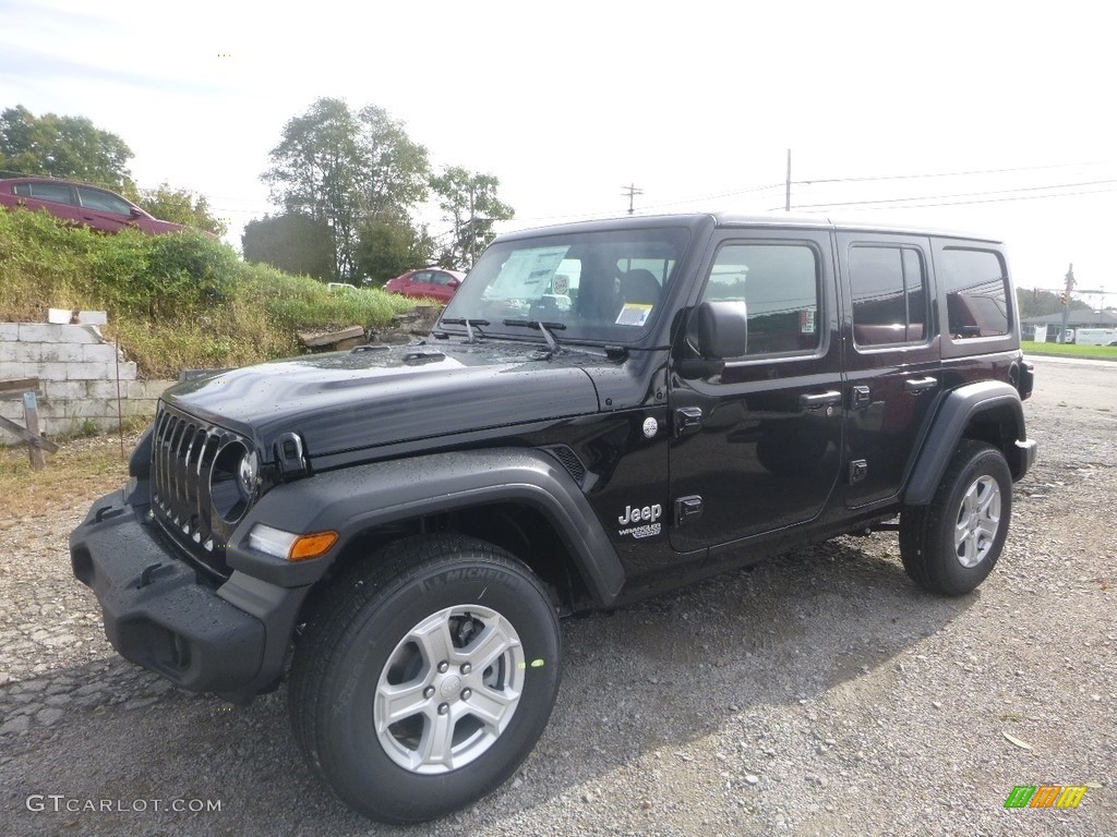 Black 2018 Jeep Wrangler Unlimited Sport 4x4 Exterior Photo #129930139