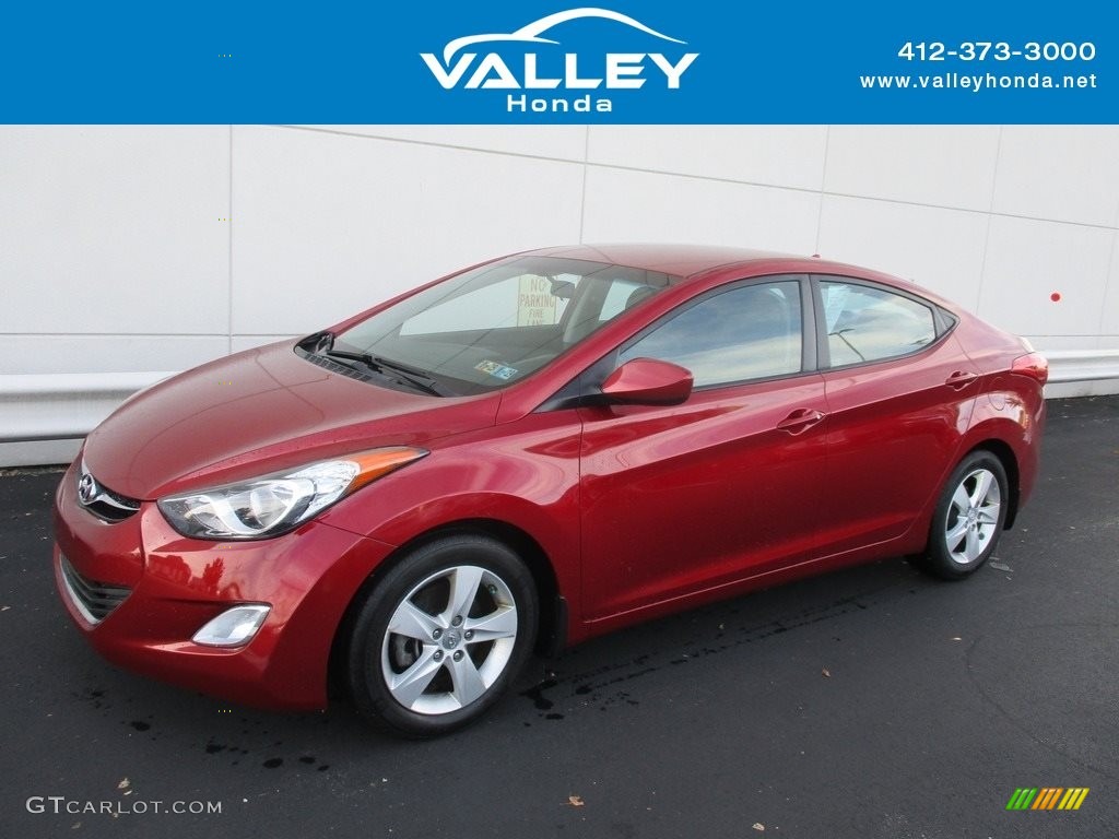 2013 Elantra GLS - Red / Gray photo #1