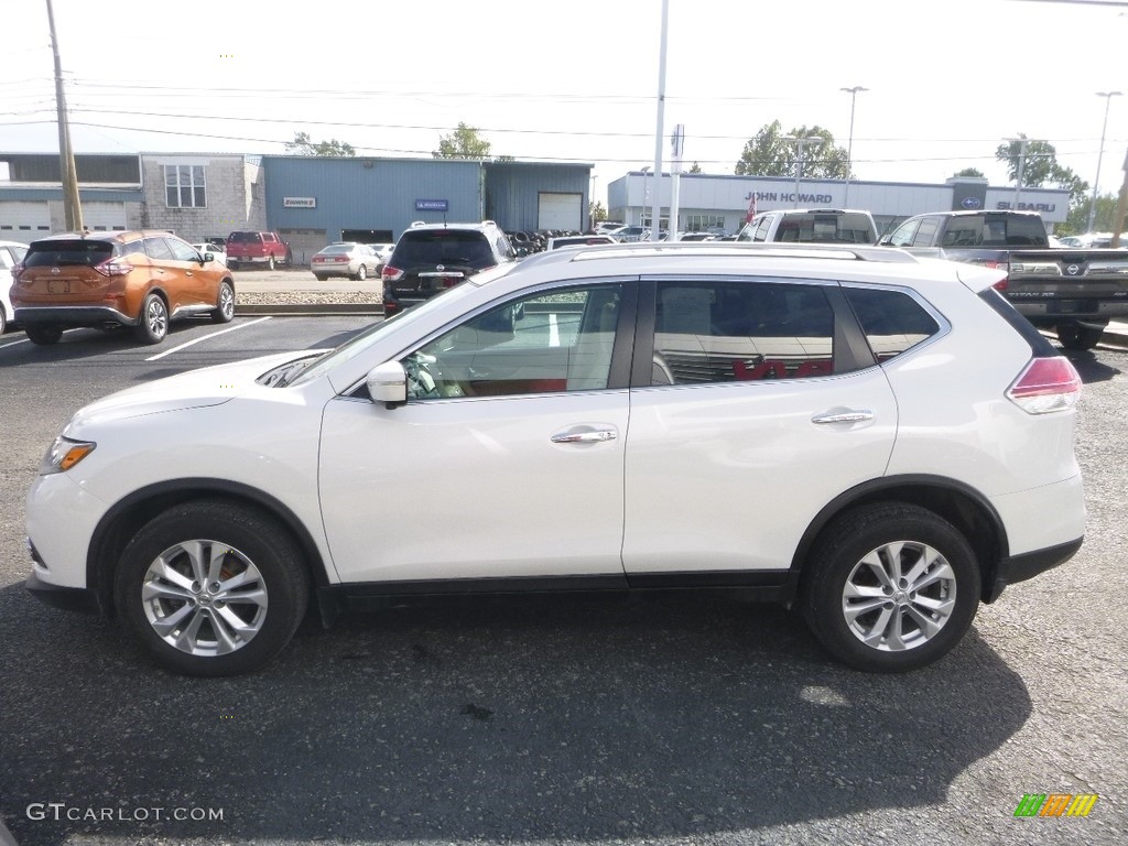 2014 Rogue SV AWD - Moonlight White / Charcoal photo #7