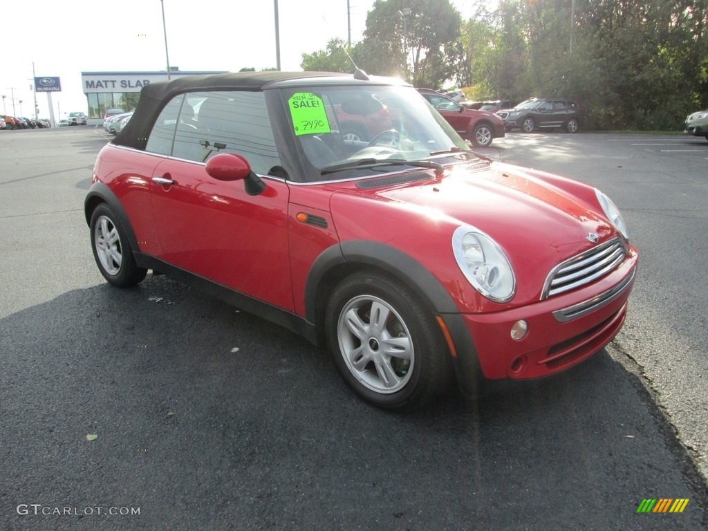 2006 Cooper Convertible - Chili Red / Black/Panther Black photo #4