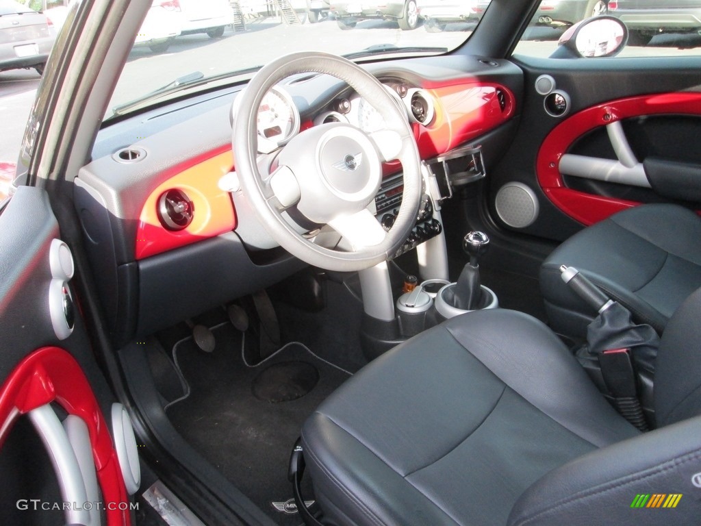 2006 Cooper Convertible - Chili Red / Black/Panther Black photo #10