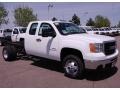 Summit White 2009 GMC Sierra 3500HD Extended Cab 4x4 Chassis