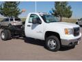 2009 Summit White GMC Sierra 3500HD Regular Cab 4x4 Chassis  photo #1