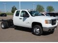 2009 Summit White GMC Sierra 3500HD Extended Cab 4x4 Chassis  photo #1