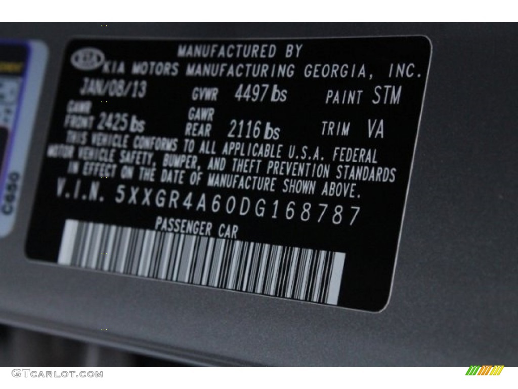 2013 Optima SX - Satin Metal Metallic / Black photo #36