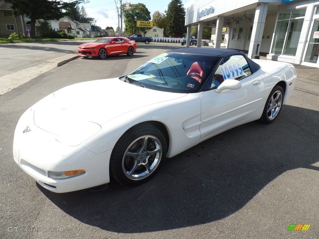 2002 Corvette Convertible - Speedway White / Torch Red photo #1