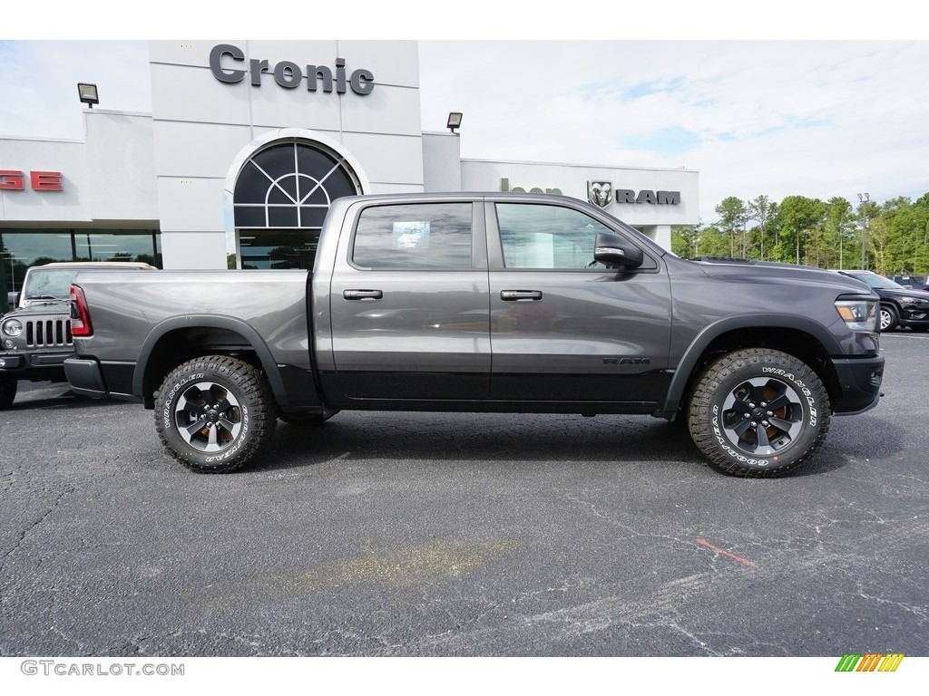 2019 1500 Rebel Crew Cab 4x4 - Granite Crystal Metallic / Black/Red photo #10
