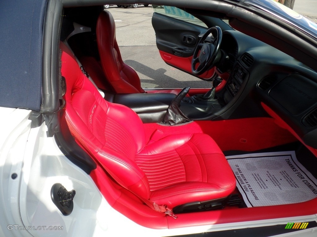 2002 Corvette Convertible - Speedway White / Torch Red photo #34