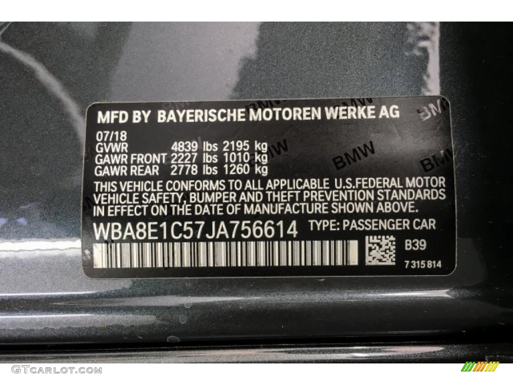 2018 3 Series 330e iPerformance Sedan - Mineral Grey Metallic / Black photo #11