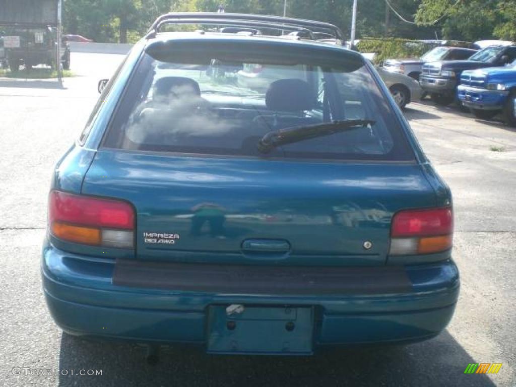 1996 Impreza LX Wagon - Aegean Blue Metallic / Dark Gray photo #6