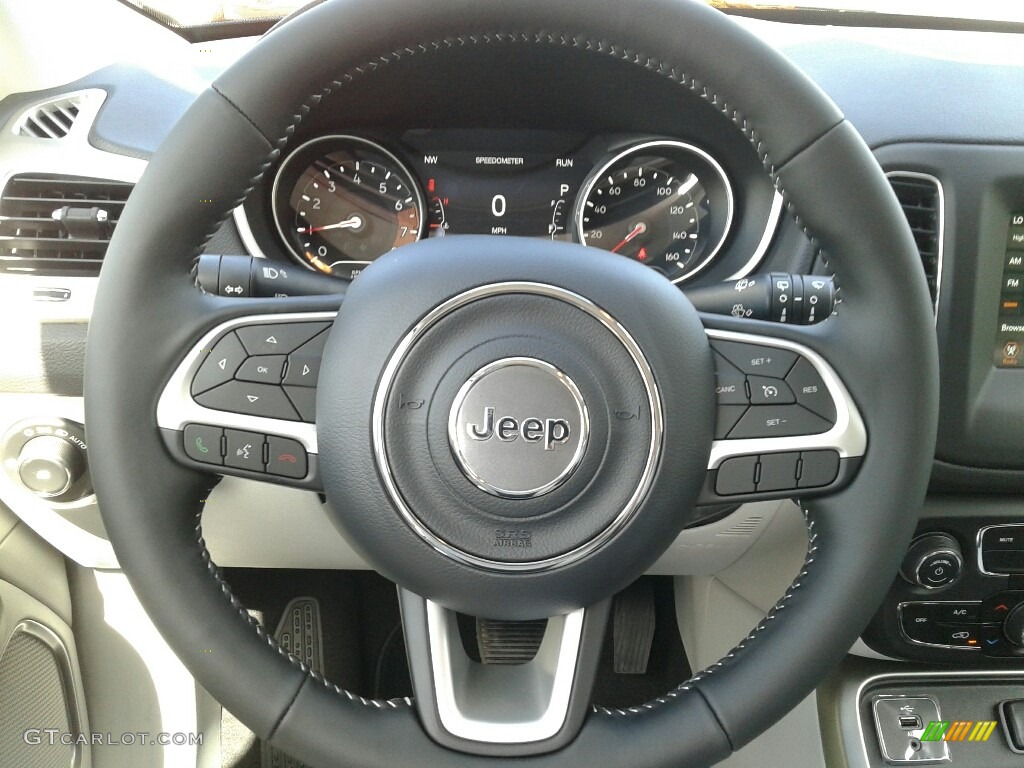 2019 Jeep Compass Latitude Black/Ski Gray Steering Wheel Photo #129957916