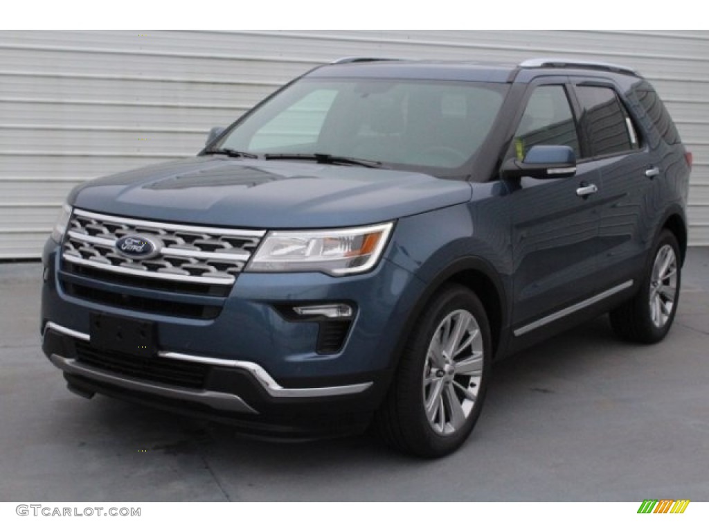 2018 Explorer Limited - Blue Metallic / Ebony Black photo #3