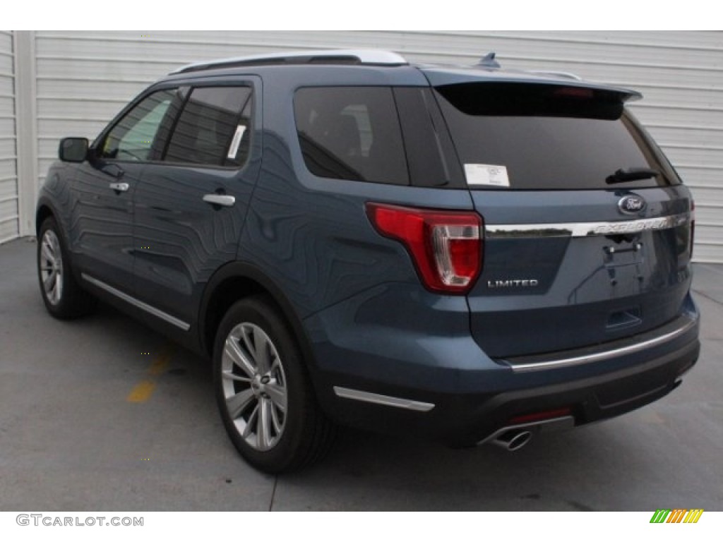 2018 Explorer Limited - Blue Metallic / Ebony Black photo #7
