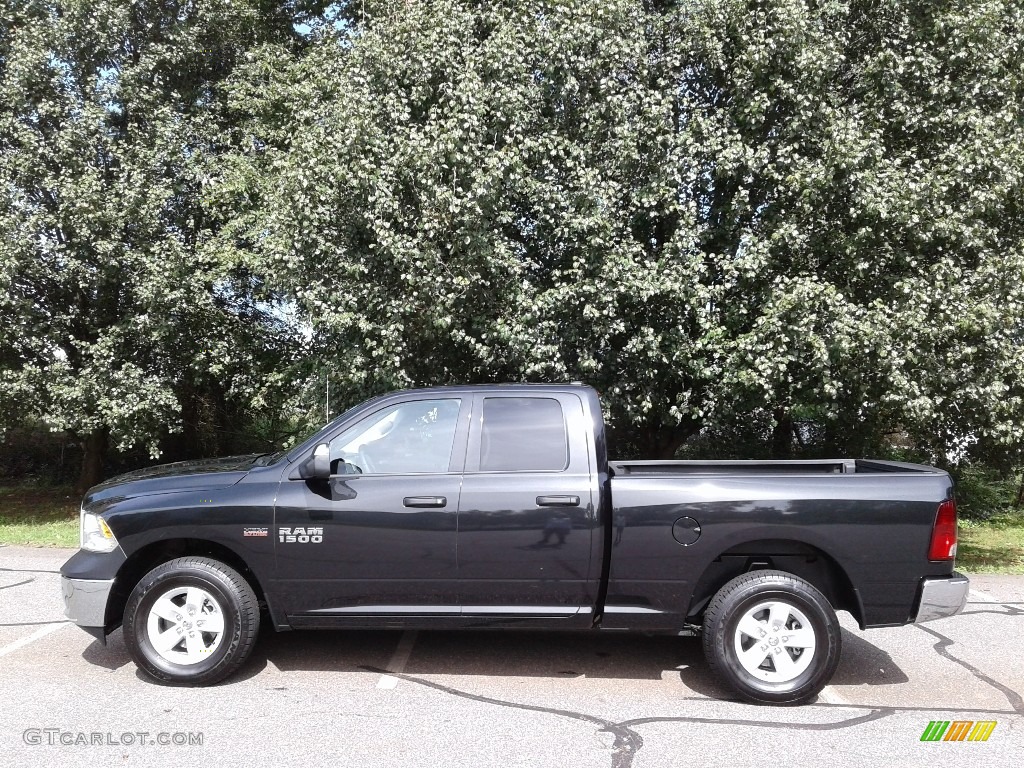 2018 1500 Tradesman Quad Cab 4x4 - Brilliant Black Crystal Pearl / Black/Diesel Gray photo #1