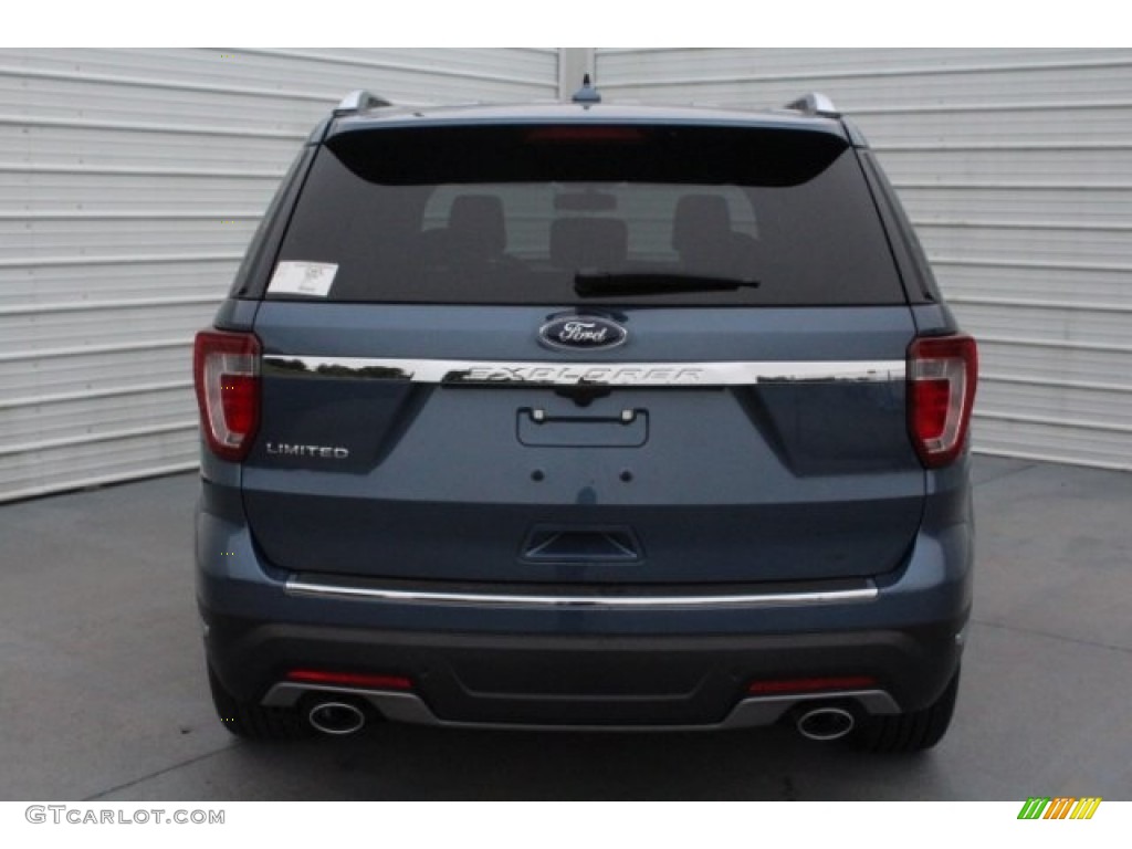 2018 Explorer Limited - Blue Metallic / Ebony Black photo #8