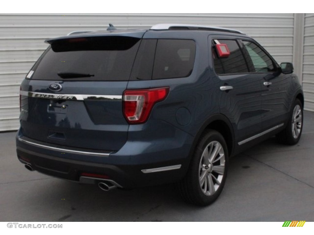 2018 Explorer Limited - Blue Metallic / Ebony Black photo #9