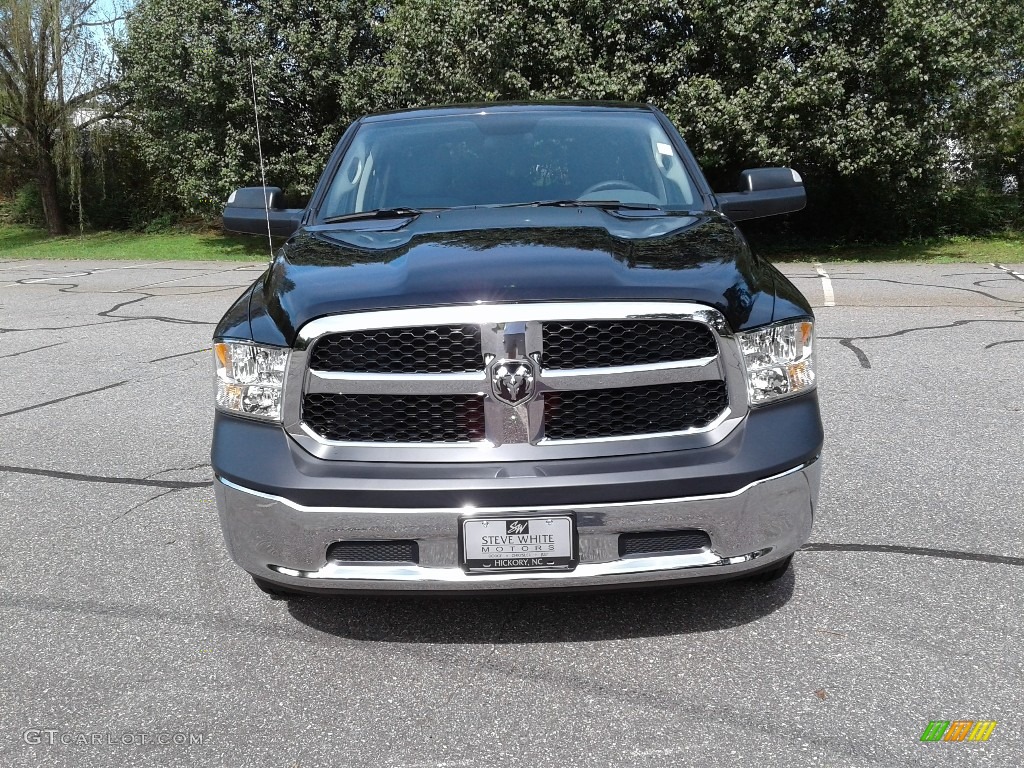 2018 1500 Tradesman Quad Cab 4x4 - Brilliant Black Crystal Pearl / Black/Diesel Gray photo #3