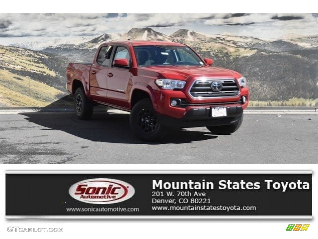 2019 Tacoma SR Double Cab 4x4 - Barcelona Red Metallic / Cement Gray photo #1