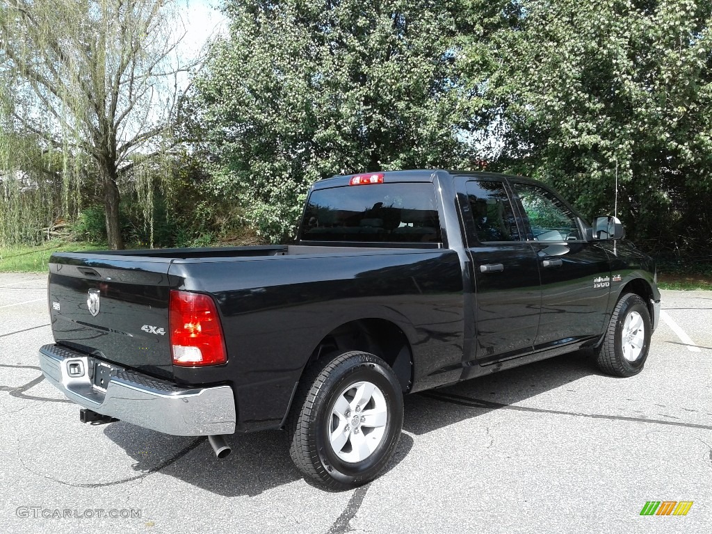 2018 1500 Tradesman Quad Cab 4x4 - Brilliant Black Crystal Pearl / Black/Diesel Gray photo #6