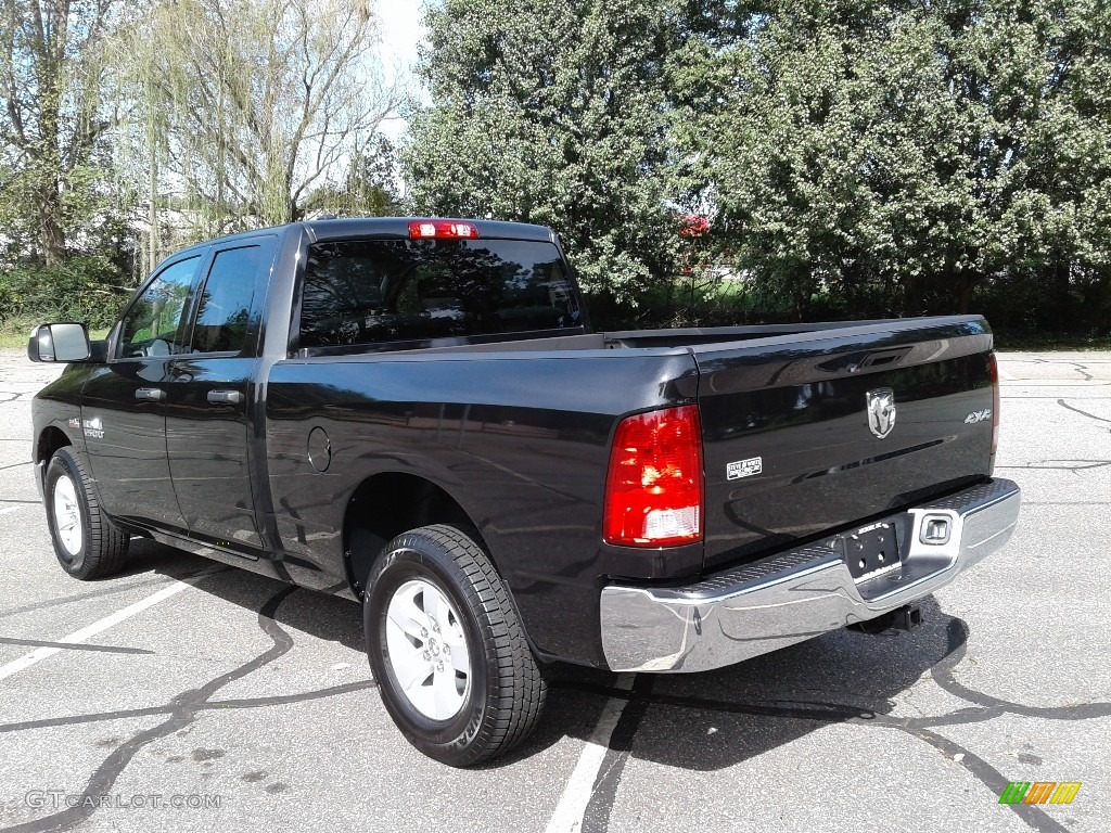 2018 1500 Tradesman Quad Cab 4x4 - Brilliant Black Crystal Pearl / Black/Diesel Gray photo #8