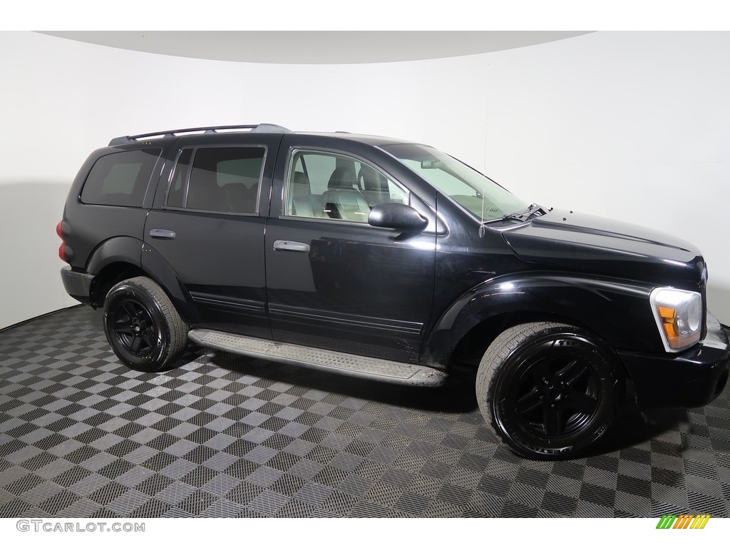 2004 Durango SLT 4x4 - Black / Dark Khaki/Light Graystone photo #3