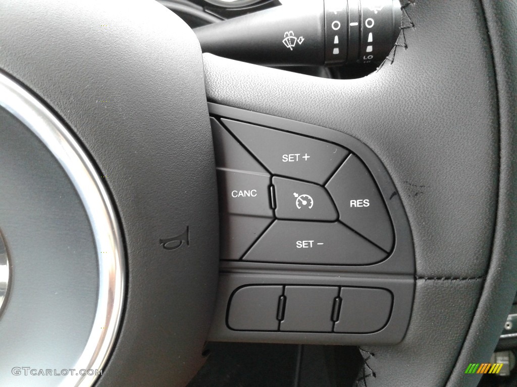 2018 Fiat 500X Pop Black Steering Wheel Photo #129964112