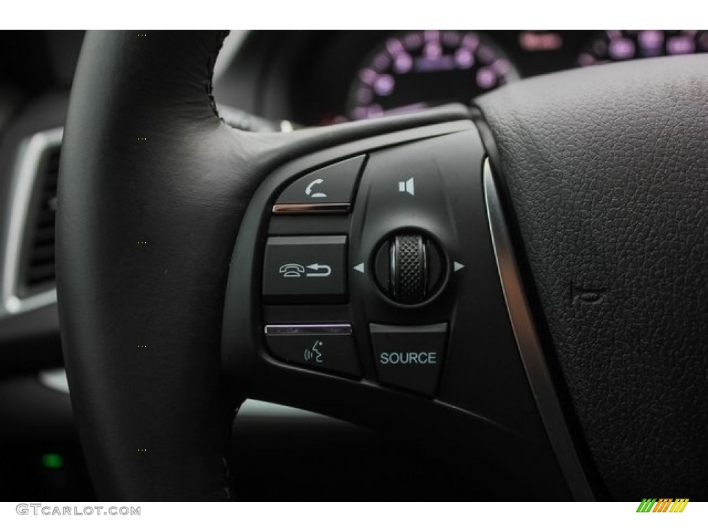 2019 Acura TLX Sedan Ebony Steering Wheel Photo #129965590