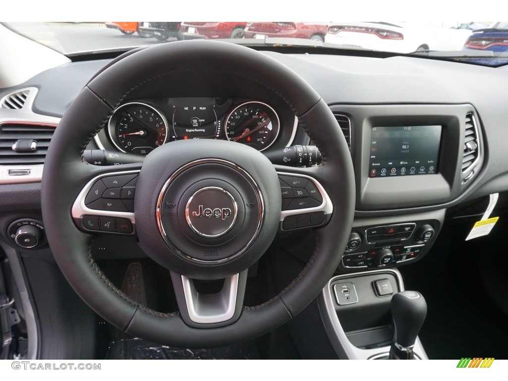 2019 Jeep Compass Latitude Black Steering Wheel Photo #129965932