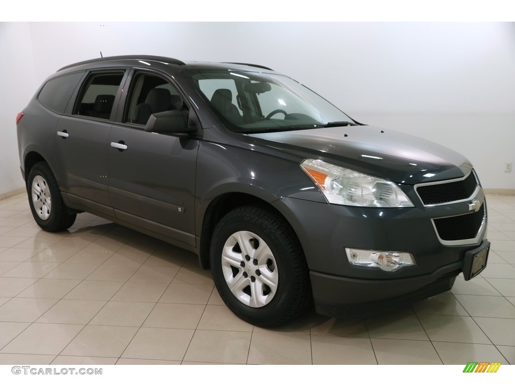 2009 Traverse LS AWD - Cyber Gray Metallic / Dark Gray/Light Gray photo #1