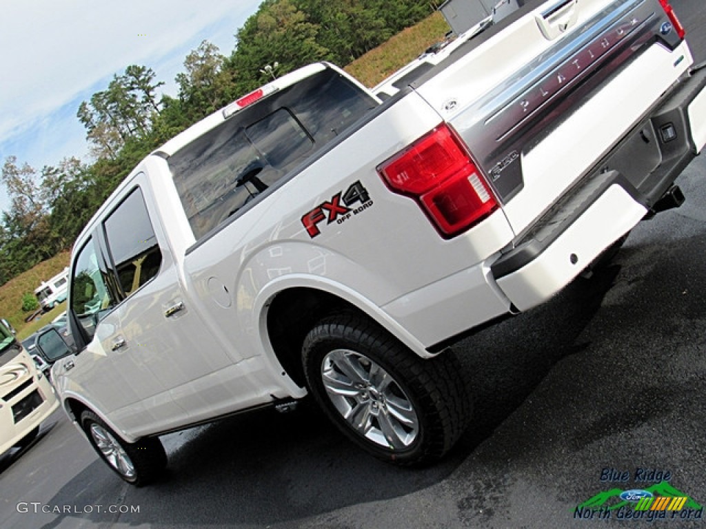 2018 F150 Platinum SuperCrew 4x4 - White Platinum / Dark Marsala photo #38