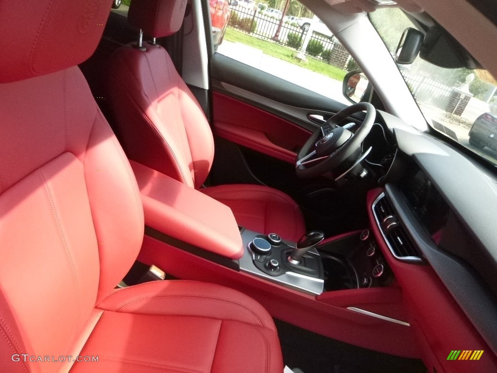 Red Interior 2019 Alfa Romeo Stelvio Sport AWD Photo #129970645