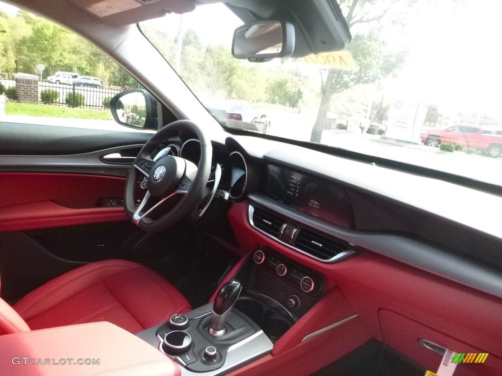 2019 Alfa Romeo Stelvio Sport AWD Red Dashboard Photo #129970666