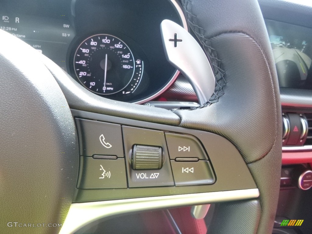 2019 Alfa Romeo Stelvio Sport AWD Red Steering Wheel Photo #129970873