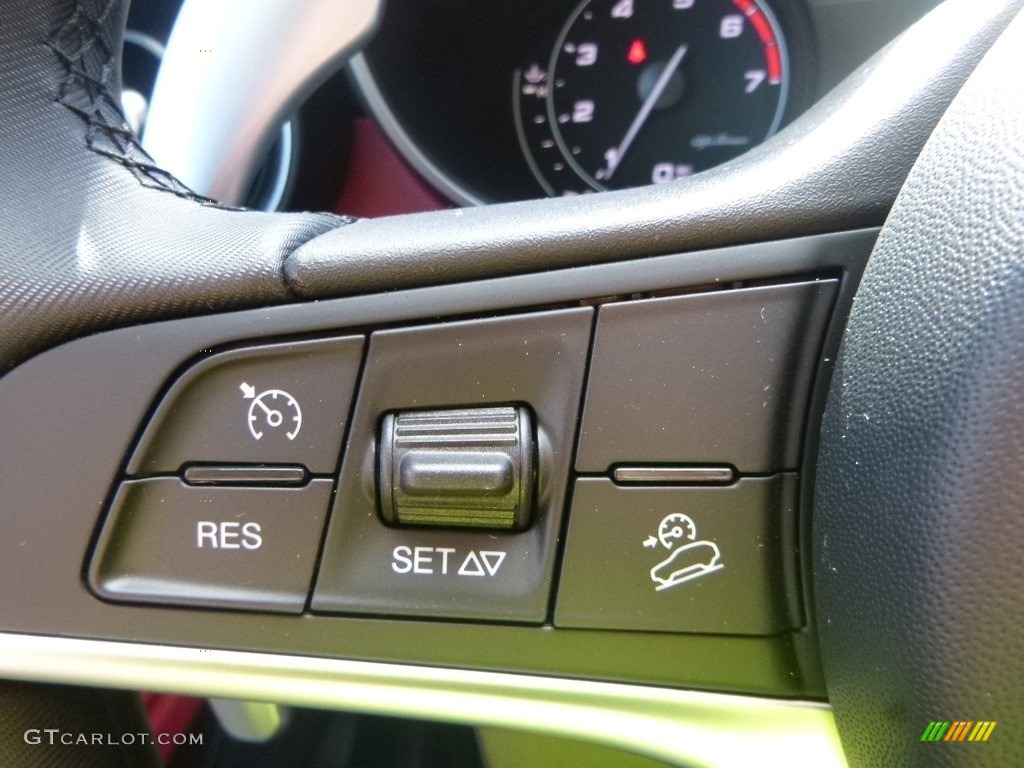 2019 Alfa Romeo Stelvio Sport AWD Red Steering Wheel Photo #129970891