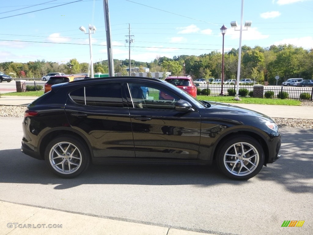 2019 Stelvio Ti Sport AWD - Volcano Black Metallic / Chocolate photo #9