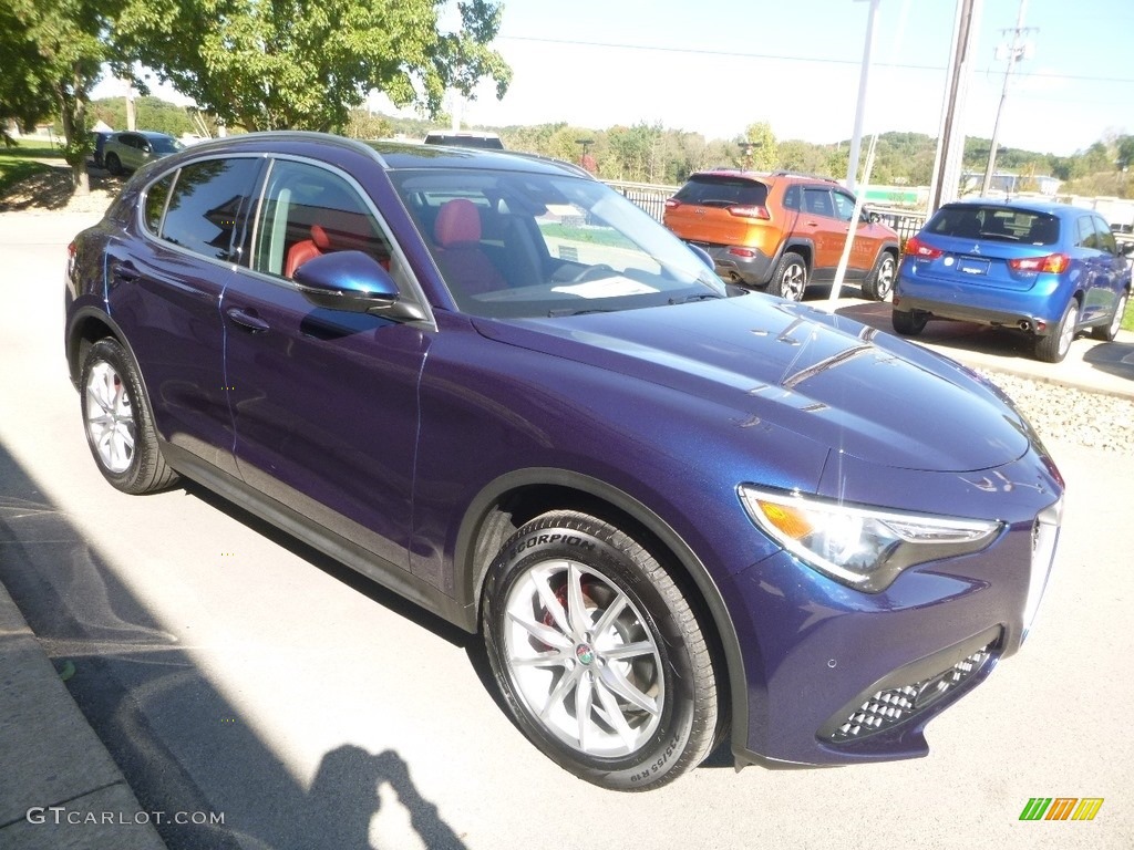 Montecarlo Blue Metallic 2019 Alfa Romeo Stelvio Ti Lusso AWD Exterior Photo #129974323