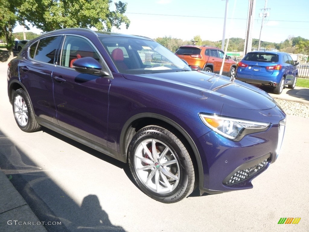 Montecarlo Blue Metallic 2019 Alfa Romeo Stelvio Ti Lusso AWD Exterior Photo #129974353