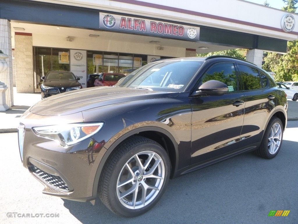 Basalto Brown Metallic 2019 Alfa Romeo Stelvio Ti Sport AWD Exterior Photo #129975376