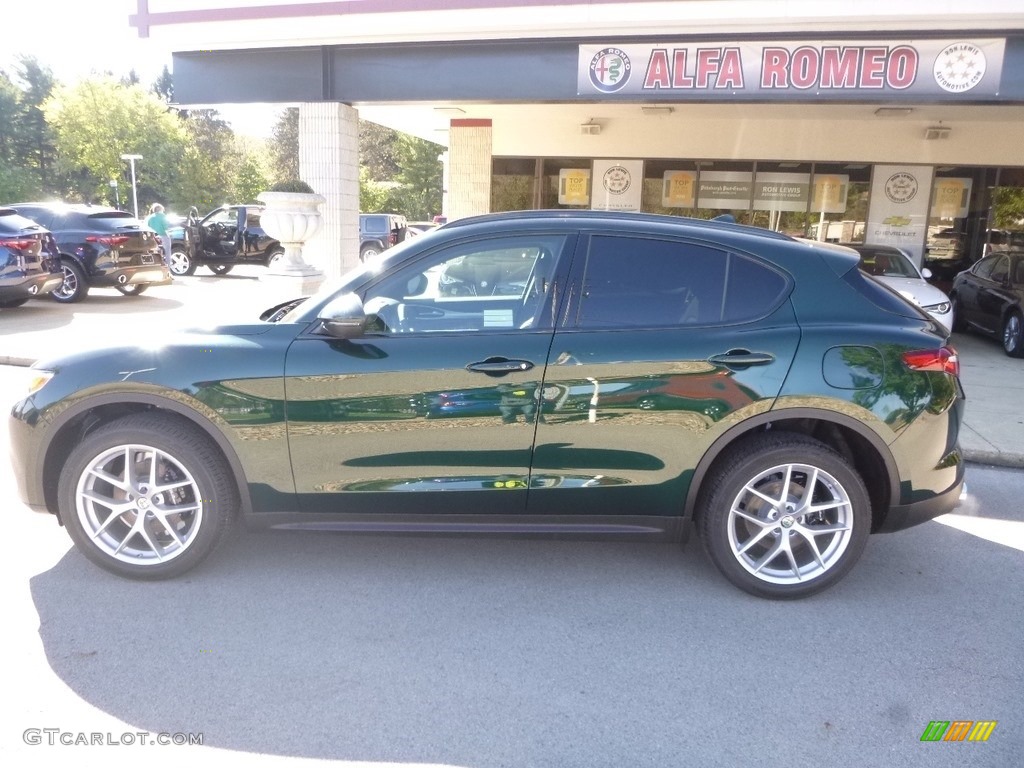 2019 Stelvio Ti Sport AWD - Verde Visconti (Green) Metallic / Chocolate photo #4