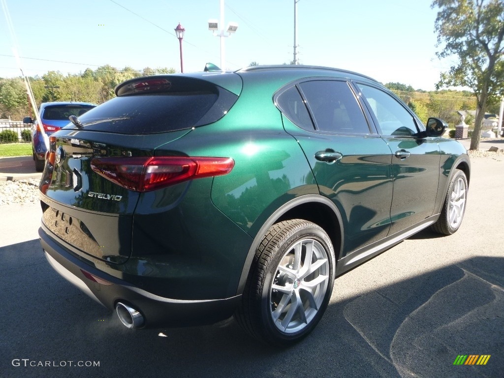 2019 Stelvio Ti Sport AWD - Verde Visconti (Green) Metallic / Chocolate photo #9