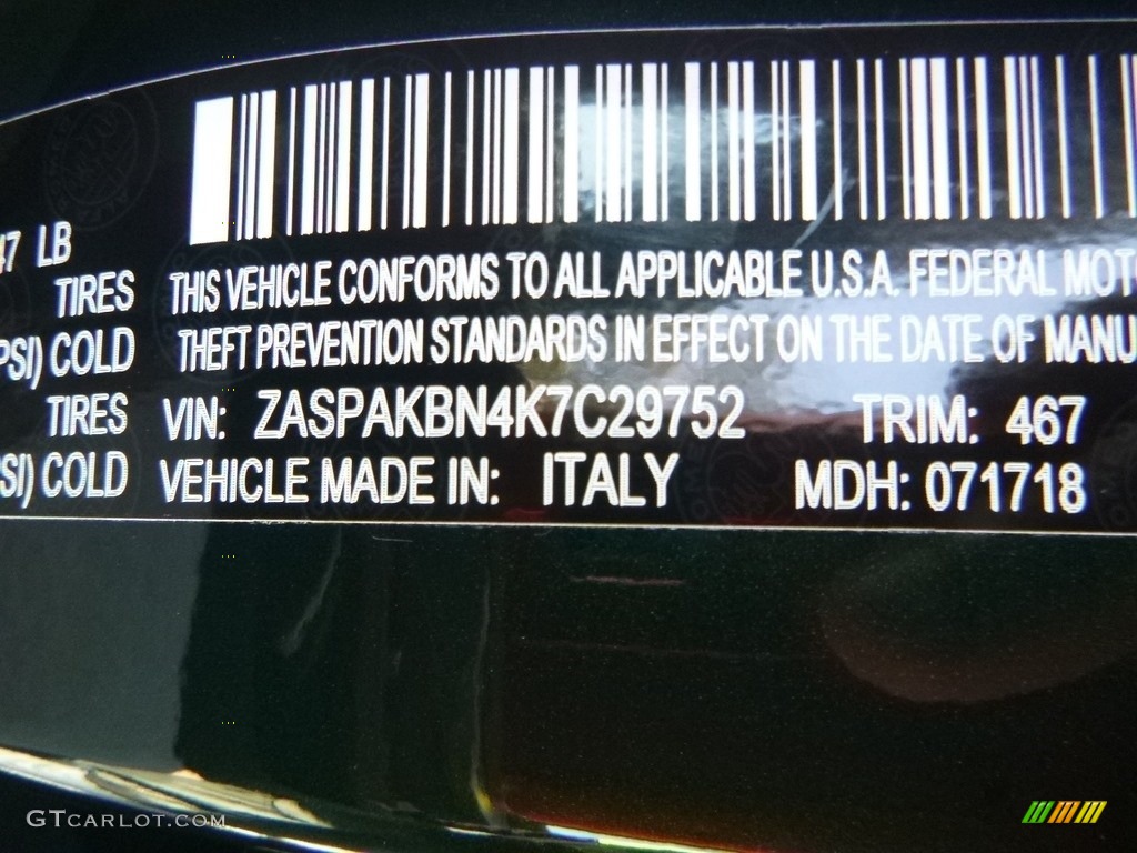 2019 Stelvio Ti Sport AWD - Verde Visconti (Green) Metallic / Chocolate photo #20