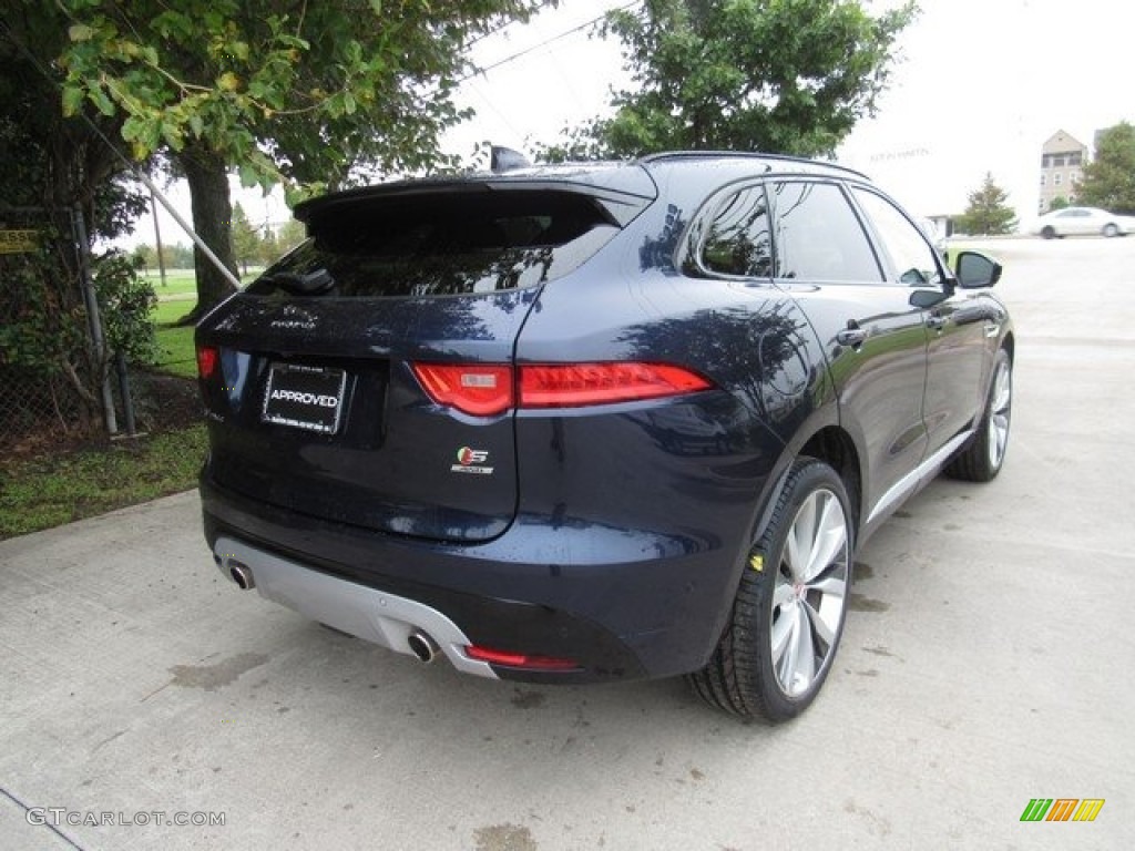 2017 F-PACE 35t AWD S - Dark Sapphire Blue / S Brogue/Light Oyster photo #7