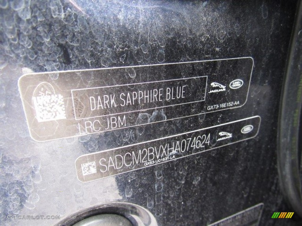 2017 F-PACE 35t AWD S - Dark Sapphire Blue / S Brogue/Light Oyster photo #36